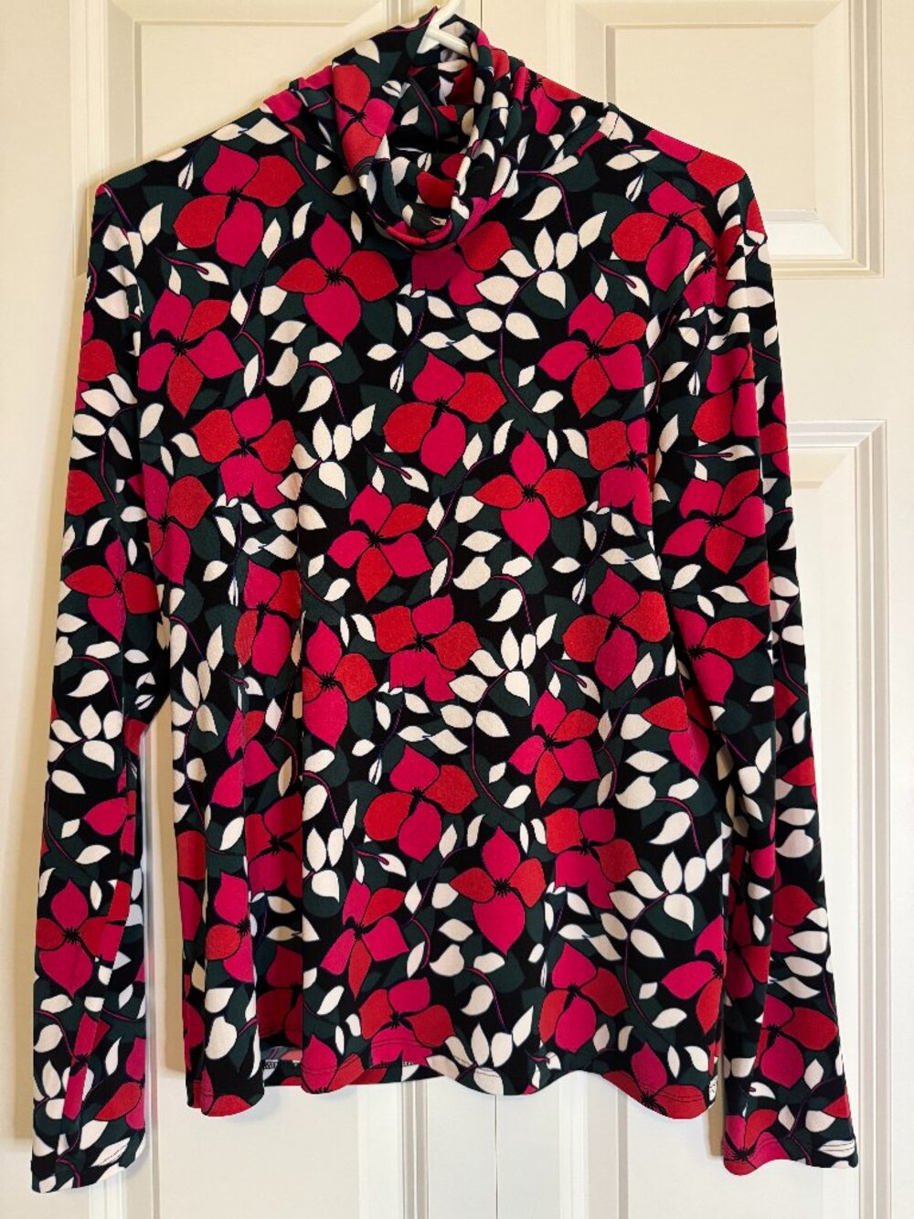 Floral turtleneck top